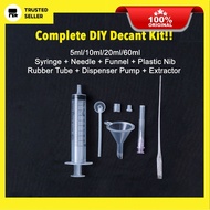 Perfume Decant Kit Set Syringe Set  5/10/20/60ml [BUY 10 FREE 1] Dispenser Pump Plastic Nib Rubber