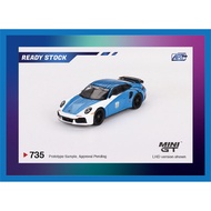 (READY STOCK) Mini GT - 735 Porsche 911 Turbo S Safety Car - 2023 IMSA Daytona 24 Hrs