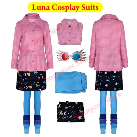 Disguise Luna Cosplay Costume Eyewear Lovegood Uniform Coat Skirt Pants Women Clothing Outfits Hallo