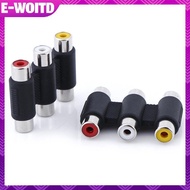 E-WOITD 1PC 3 AV audio video female to female ja coupler adapter 3RCA connector E-WOITD