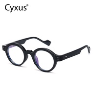 Cyxus ไฟสีฟ้าสำหรับผู้ชาย8271กรอบทรงกลมแฟชั่นสไตล์แฟรงเก้นสไตน์