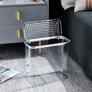 Toilet Gap Large Press Transparent Flip Paper Basket QTKD
