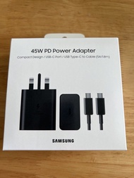 New Original Samsung charger 三星原裝未拆封45w 25w 快充充電器 PD叉電器S20 S23 S24 Type C接口 SAMSUNG 45W 旅行充電器三星45W原裝