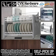 AXE™ Elevator Dish Rack Basket Stainless Steel SUS304 Basket With Soft Close Kitchen Dapur Basket