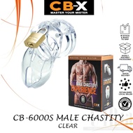 CB-X CB-6000S 2.5 Inch Male Chastity Device Clear (New Packaging)  (CB-X Authorized Dealer)