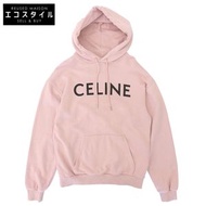 Celine 男士棉質 Logo 套頭連帽衫，粉紅色，XS 碼 (2Y321670Q)