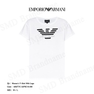 Emporio Armani เสื้อยืดคอกลม รุ่น Womens T-Shirt With Logo Code: 6R2T7C 2JFNZ 0100