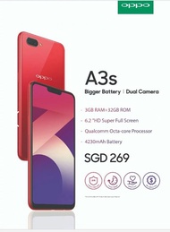 ** NEW RELEASE ** OPPO A3s 3GB RAM / 32GB ROM