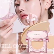 K-Beauty Kill Cover Mesh Glow Cushion Foundation,15g*2 [Refill Included], SPF50+ PA++++, For Oily Sk