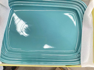 French le creuset rectangular dinner plate ceramic French dessert plate 31cm