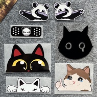 [Zaishang] Cartoon Panda Car Sticker Funny Gesture Creative Motorcycle Body Scratch Blocking Decoration Window Reflective Garland