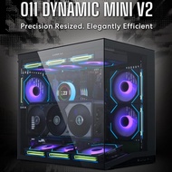LIAN LI O11 Dynamic Mini V2 NORMAL / FLOW Dual Chamber ATX Case BLACK / WHITE