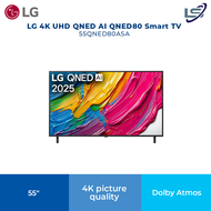 LG 55" 4K UHD QNED AI QNED80 Smart TV 55QNED80ASA