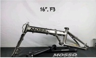 MOSSO F3 16 INCH FRAME RANGKA SEPEDA LIPAT SELI FOLDING BIKE MOSSO F3 DISCBRAKE UKURAN 16 PLUS ATAU