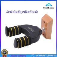 Guitar Wall Hanger Guitar Holder, Auto Lock ,Guitar Wall Mount Guitar Holder Hook for Banjo