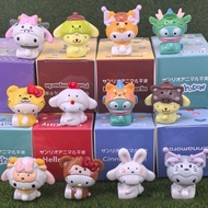 Sanrio The 12 Chinese Zodiac Signs Series Blind Box Hello Kitty Cinnamoroll Kuromi Figure Toy Deskto