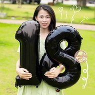 Jumbo Number Balloon BLACK 80 Cm Large Number Foil Balloon/ number balloon/