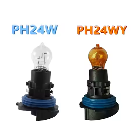 2Pcs PH24W Halogen Lamp amber PH24WY For Citroen C5 DRL Peugeot 3008 5008 Daytime Running Lights Whi