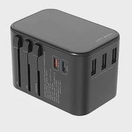 CITY 萬用轉接頭急速充電器33W PD快充+Type-C輸出快充+USB-A QC3.0各國旅行一顆搞定,通過商檢認證 黑色