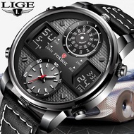⌚นาฬิกาข้อมือควอทซ์ดิจิตอลสำหรับผู้ชาย2023 LIGE FOXBOX แบบนาฬิกาข้อมือสำหรับผู้ชายกีฬากันน้ำผู้ชายนาฬิกาหนัง
