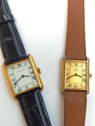 Sandoz ,Titus Tank style, 上錬manual winding, 日字型錶，正常
