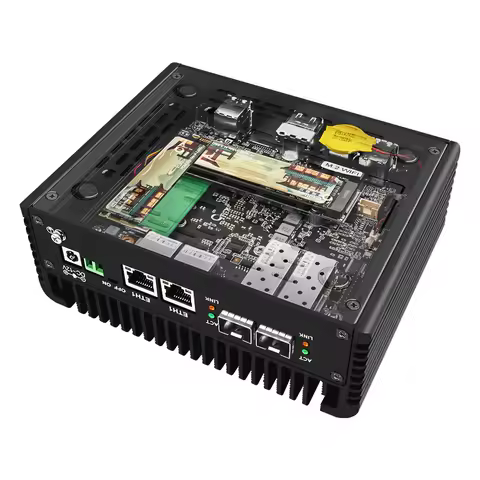 X4H 12th Gen Firewall Router Mini PC Intel Core 3-N355/N305/N150 2x10G SFP+ Ports 2xNVMe 2x2.5G i226