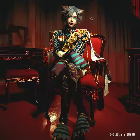 COS-HoHo Anime Identity V Naib Subedar Cheshire Cat Game Suit Handsome Uniform Cosplay Costume Hallo