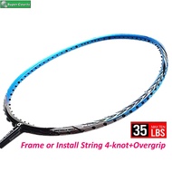 (ORIGINAL) Apacs Commander 20 【FRAME OR INSTALL STRING 4-knot + FOC Overgrip】Badminton Racket -BLUE D.GREY Matt(1pcs)