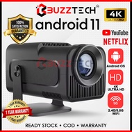 BuzzTech 4K Full HD Smart Android Projector Home Projector HY320 Laptop Phone Projector Android 11