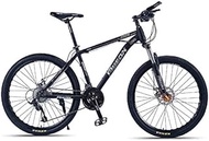 Fashionable Simplicity Adult Mountain Bikes 26 Inch High-carbon Steel Frame Hardtail Mountain Bike Front Suspension Mens Bicycle All Terrain Mountain Bike (Color : Silver, Size : 27 Speed)