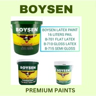 Boysen Permacoat Latex Pail 16L Acrylic 16 liters Semi Gloss Flat Latex Gloss Latex 701 715 710