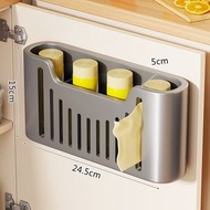 垃圾袋收納 廚房壁掛式免打孔大容量垃圾袋收納架 塑膠袋抽取盒（快遞送貨上門）