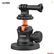 Ado)UURIG BH-07 Mini Ball Head Camera Tripod Mount 1/4 Inch Screw with Magnetic Base Sports Camera M