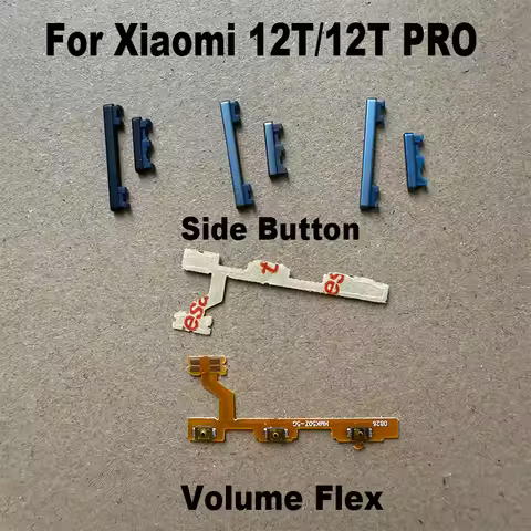 New For Xiaomi 12T / 12T PRO Power Button Volume Side Button Key Flex Cable Replacement Repair Parts