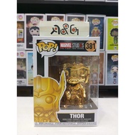 (R&G2) Funko POP! Marvel - Thor Chrome Gold (381) with Boss Protector
