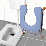 S/💎Pregnant Women's Toilet Stool Stainless Steel Elderly Toilet Stool Mobile Toilet Chair Non-Slip Toilet Home Squatting