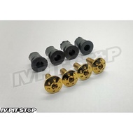 Screw Gold Windshield And Nut (4 Set) LC135v4v5v6 / NVX /Rs150v2 /R25 /MT15 /MT25 /MT07 /Z800