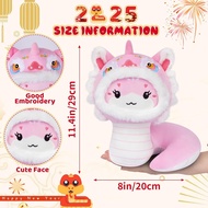 Chinese New Year Plush Snake,Pink Snake Stuffed Animals Plushie Doll Toys,Chinese New Year Decoratio