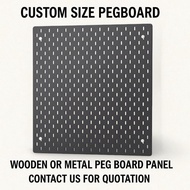 Custom Size Pegboard | Compatible with IKEA SKÅDIS | Wooden or Metal Panel | Contact Us for Price