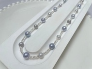 滿天星 天然海水珍珠 akoya 真多麻 華麗 項鏈