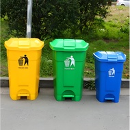 50L70L Pedal with Wheel Trash Can Thickened PP Outdoor Sanitation Bin Property Commercial Trash Can 