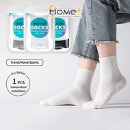 (HOME+) Disposable Socks for Travel Sports Men's and Women's Socks