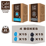 Cafecaps - Coffee Nescafe Dolce Gusto MIX Compatible capsules of Milk (2 Box X15 แคปซูล) & Ristretto