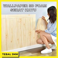 Wood PATTERN WALLPAPER 3d wood foam wallpaper/ Room Decoration 70x70cm