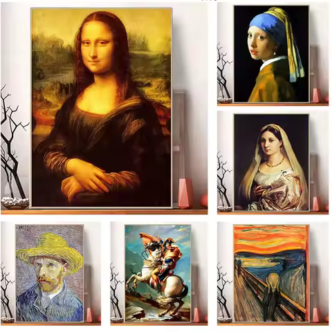 Mona Lisa Diamond Painting Embroidery Famous Painting 5d Diy Mosaic Van Gogh Picasso Cross Stitch Ki
