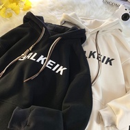 Autumn Winter Style Fleece Lining Thickened Sweatshirt Men Silver Fox Fleece Heavy 600g American Sty