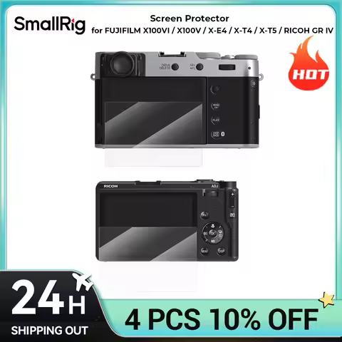 SmallRig Screen Protector for FUJIFILM X100VI / X100V / X-E4 / X-T4 / X-T5 / RICOH GR IV Tempered Gl