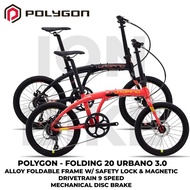 PROMO Sepeda Lipat 20 Polygon Urbano 3.0 3 Alloy Seli Folding Bike