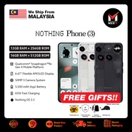 Nothing Phone (3) Smartphone | Qualcomm Snapdragon 8s Gen 4 | Paparan OLED 6.67" | Tiga Kamera 50MP