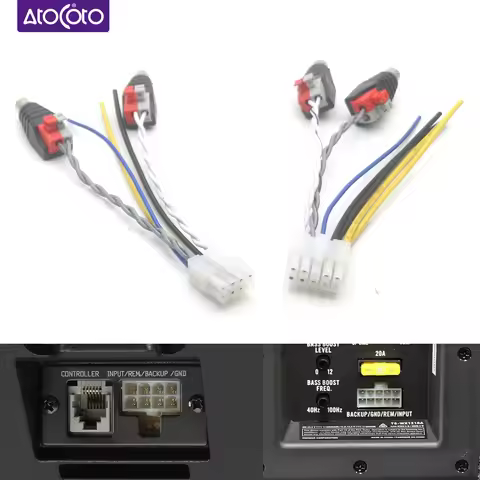 8/10 Pin Plug Car Stereo Amplifier Power Harness Sub-woofer RCA Adapter For Pioneer TS-WX1210A TS-WX